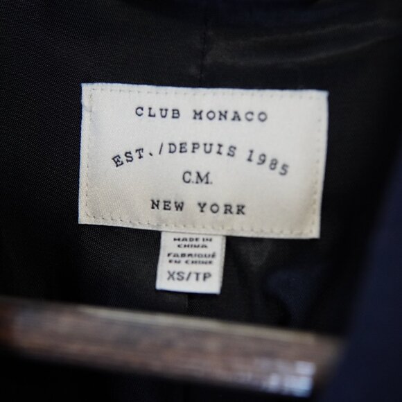 Club Monaco Men’s Wool Peacoat – Navy – Double-Breasted - Picture 4 of 8